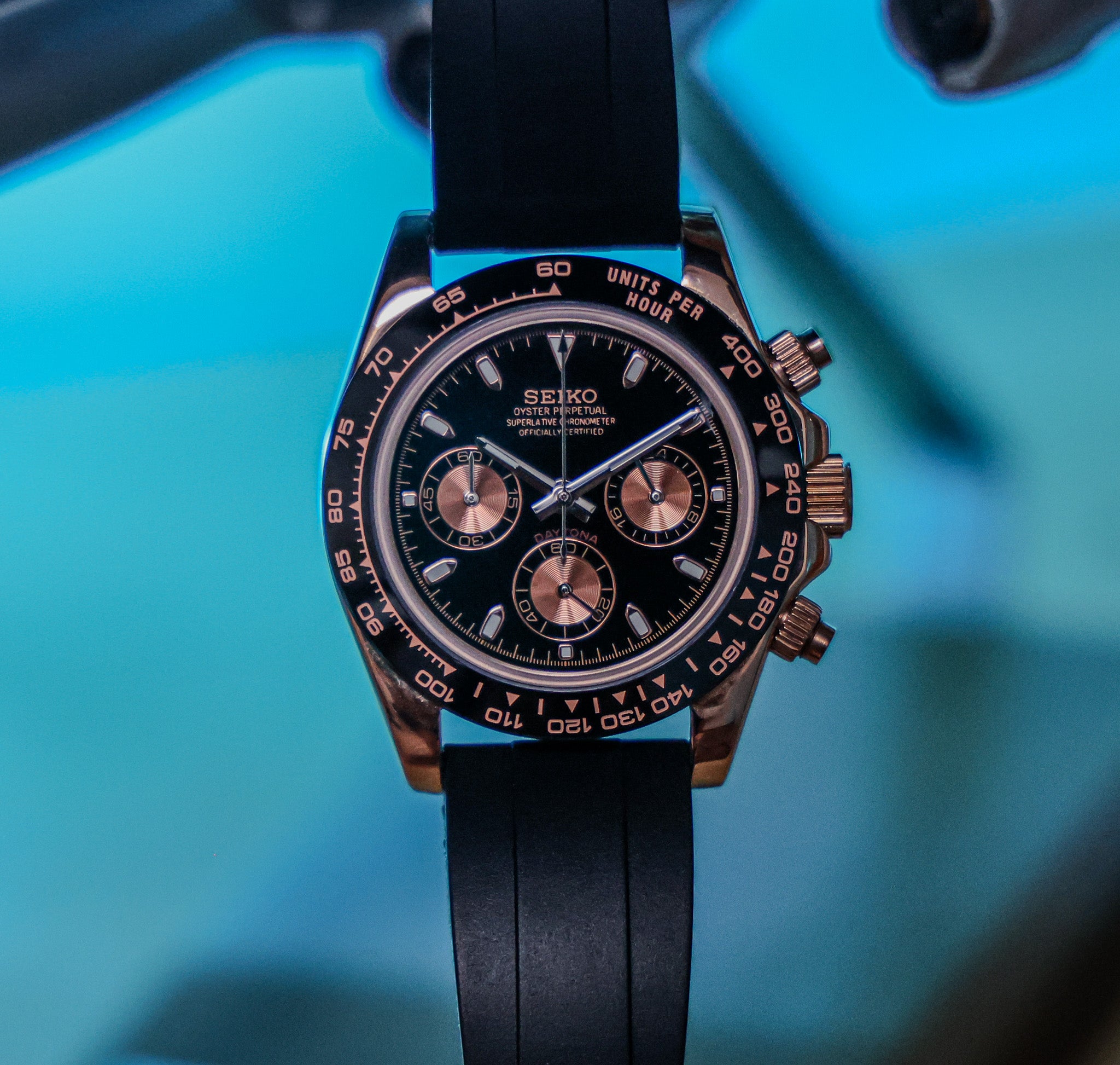 Seiko Mod 'Rose Gold' Daytona Chronograph Watch – Kool Mods