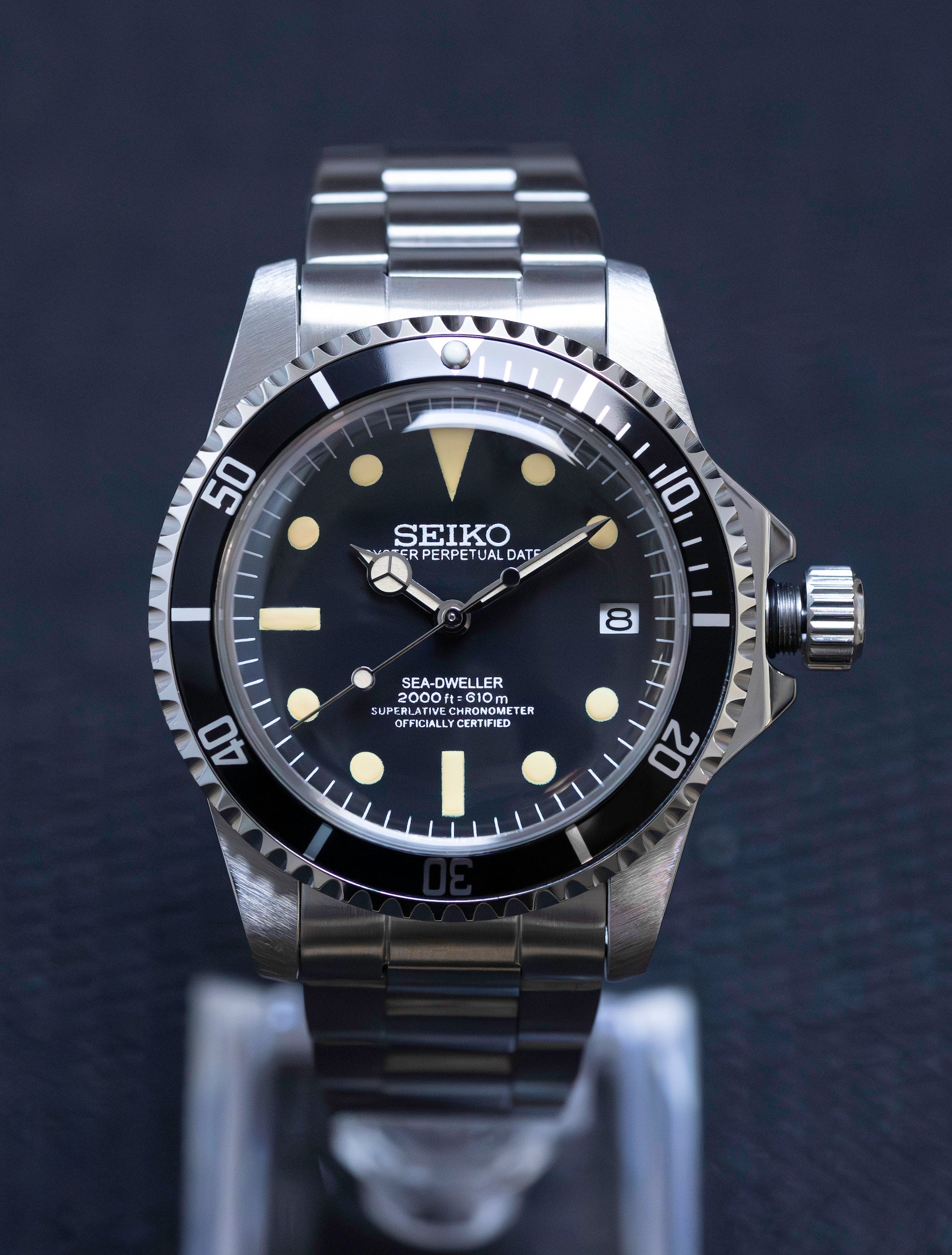 Custom Seiko Mod Sea Dweller 'Great White' Watch – Kool Mods