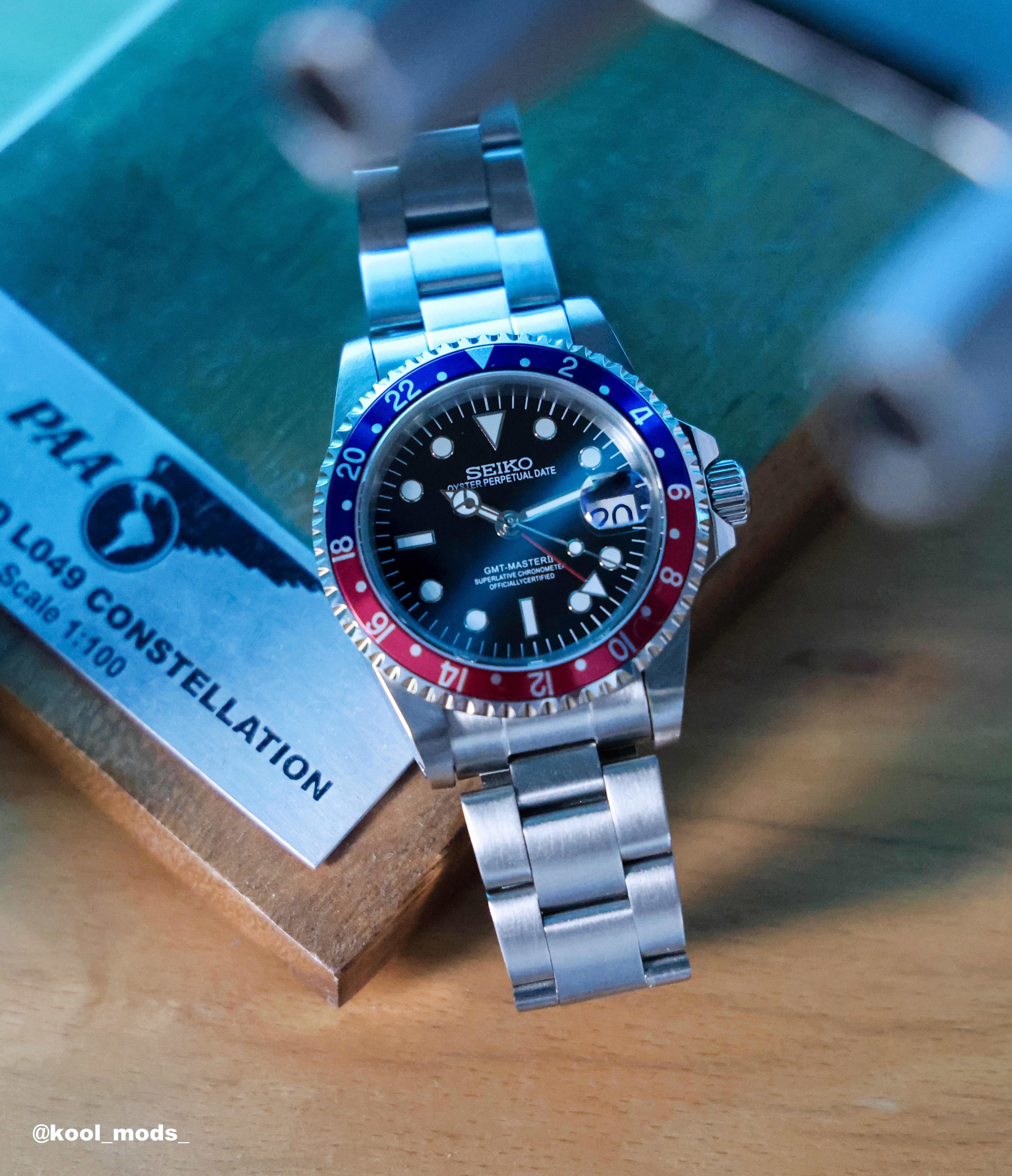 Custom Seiko Mod Vintage 'GMT' Watch – Kool Mods