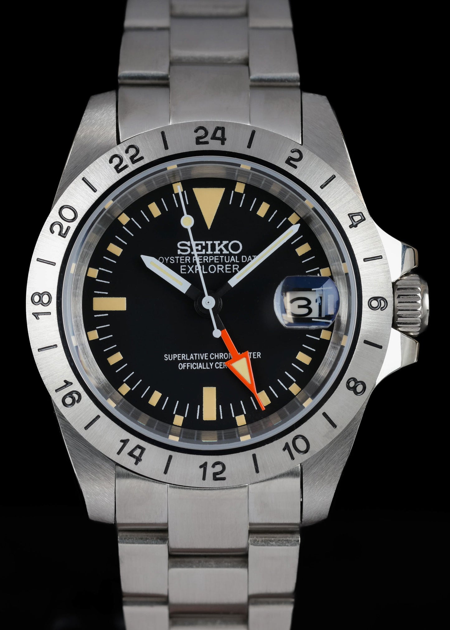 1655 Vintage Explorer GMT Seiko Mod Watch | Kool Mods