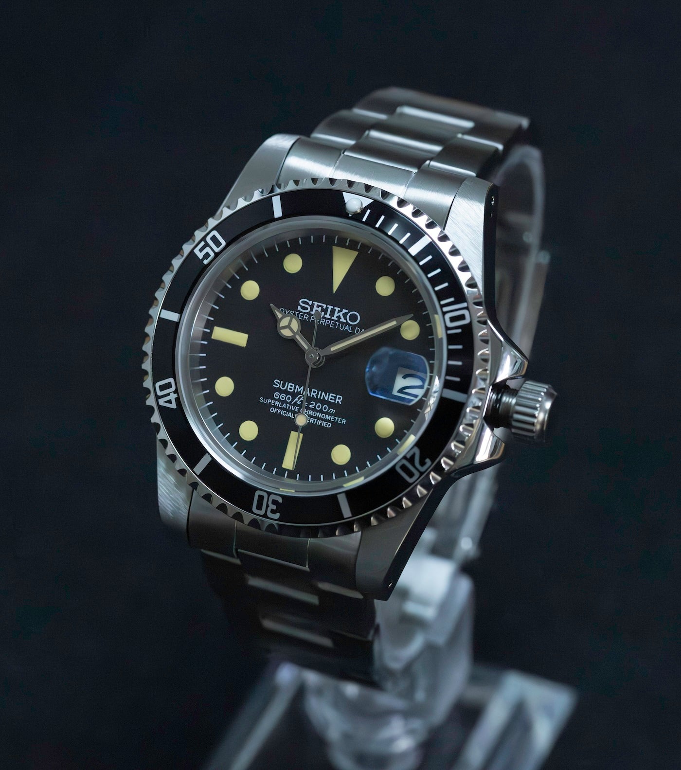 Seiko Mod Submariner Date Watch by Kool Mods