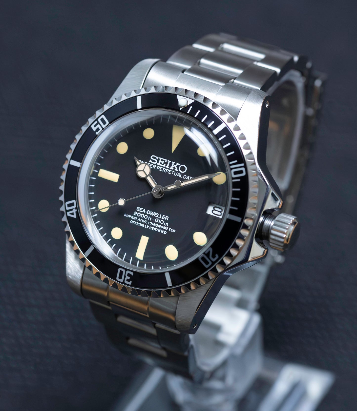 Seiko Mod Sea Dweller Great White Watch by Kool Mods