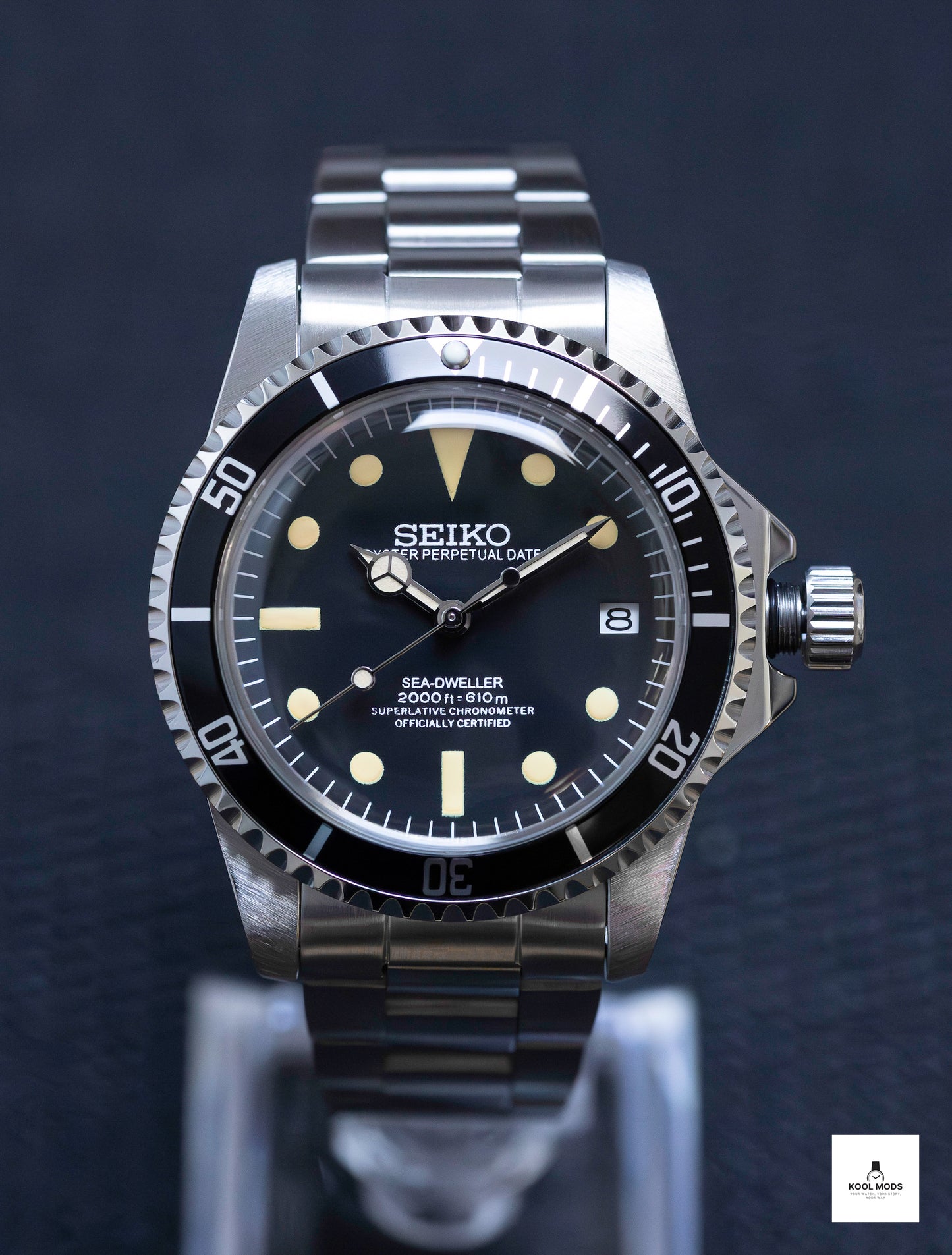 Seiko Mod Sea Dweller Great White Watch by Kool Mods